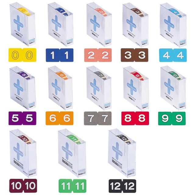 リヒトラブ カラー月ラベルMロールタイプ 「12」 HK781R-12 1箱（300片） 〔×10セット〕 まとめ買い）リヒトラブ カラー月ラベルM(ロールタイプ)込 HK781Rコミ