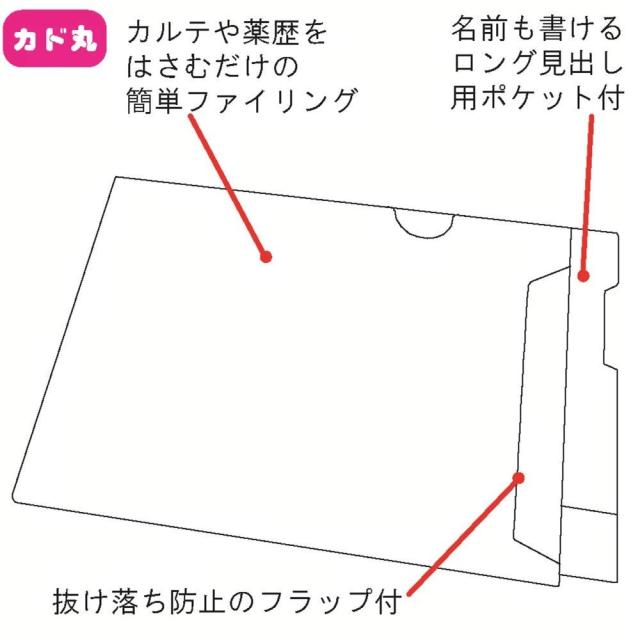 （まとめ買い）リヒトラブ カルテフォルダー フラップ付 A4 HK2003 入数100枚 〔×3〕 【北海道・沖縄・離島配送不可】_1