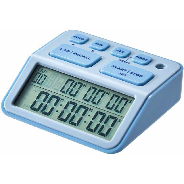 （まとめ買い）キングジム 学習タイマー ルラップ ライトブルー 試験対策タイマー LLT10-LB 〔3個セット〕 【北海道・沖縄・離島配送不可】