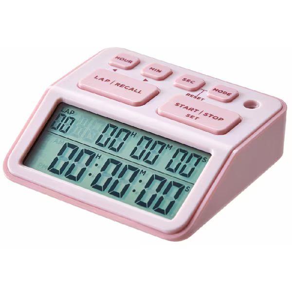 （まとめ買い）キングジム 学習タイマー ルラップ ピンク 試験対策タイマー LLT10-P 〔3個セット〕 【北海道・沖縄・離島配送不可】