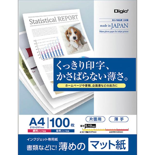 ナカバヤシ 光沢紙 A4 100枚 ×10セット ナカバヤシ インクジェット用紙 光沢紙PS 薄手 A4 100枚 JPPS