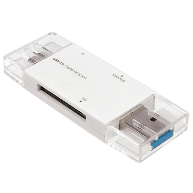 （まとめ買い）ナカバヤシ USB3.0 Type-C カードリーダー・ライター ホワイト CRW-DC3SD71W 〔×3〕 【北海道・沖縄・離島配送不可】 8,750円