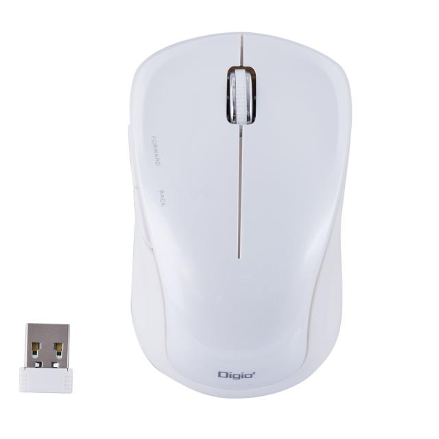 （まとめ買い）ナカバヤシ 無線5ボタンBlueLEDマウス ホワイト MUS-RKF118W 〔3個セット〕 【北海道・沖縄・離島配送不可】_1