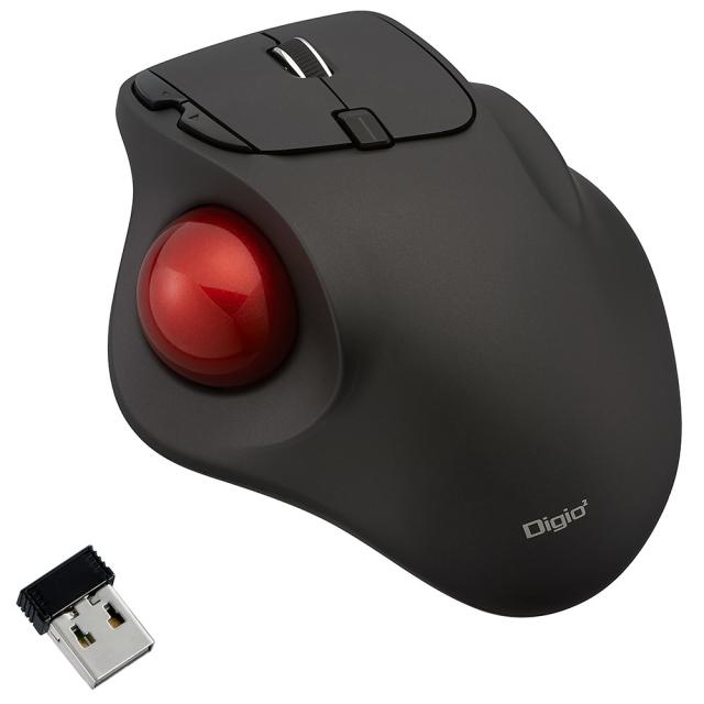（まとめ買い）ナカバヤシ スタンダード 無線5ボタン光学式親指トラックボール ブラック MUS-TRIF175BK 〔3個セット〕 【北海道・沖縄・離島配送不可】_1