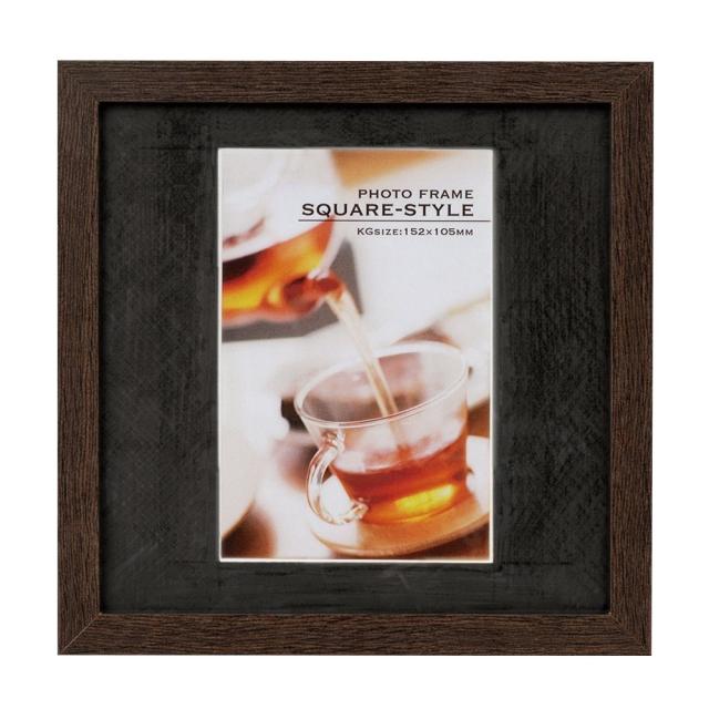 （まとめ買い）ナカバヤシ 木製スクエアフォトフレーム KG ブラウン フ-TQW-201-BR 〔×3〕の通販は 6,000円