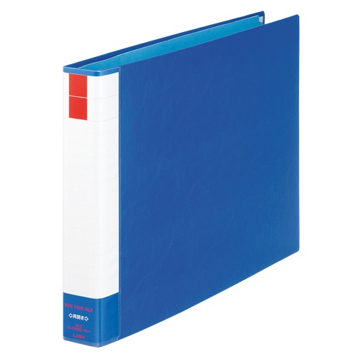 （まとめ買い）ライオン事務器 パイプ式ファイル両開き環境 A3ヨコ 300枚収容 30mmとじ No.7302RKブルー 113-60 〔3冊セット〕の通販は