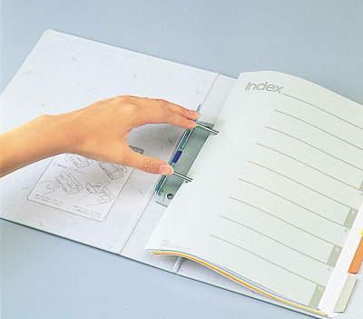 （まとめ買い）ライオン事務器 パイプ式ファイル両開き環境 A3ヨコ 300枚収容 30mmとじ No.7302RKブルー 113-60 〔3冊セット〕 【北海道・沖縄・離島配送不可】_2