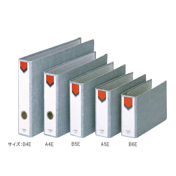 (まとめ) ライオン事務器 スモールファイルA5ヨコ 2穴 270枚収容 背幅60mm グレー No.30-A5E 1冊 〔×10セット〕