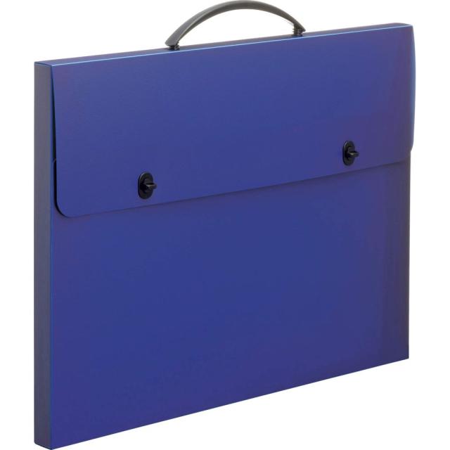 （まとめ買い）ライオン事務器 デザインケース B3 DS-283 ダークブルー 128-92 〔×3〕 【北海道・沖縄・離島配送不可】