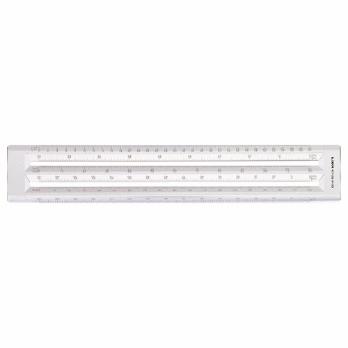 （まとめ買い）ライオン事務器 ヘキサスケール 全長370mm×厚さ5mm 再生アクリル樹脂 H-30 417-26 〔3個セット〕 【北海道・沖縄・離島配送不可】