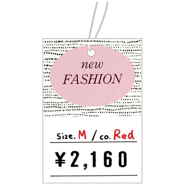 （まとめ買い）ササガワ 糸付き提札(値札) 四角型 高級 FASHION 縦51mm×横35mm 500枚入 18-3679 〔×3〕 【北海道・沖縄・離島配送不可】_2