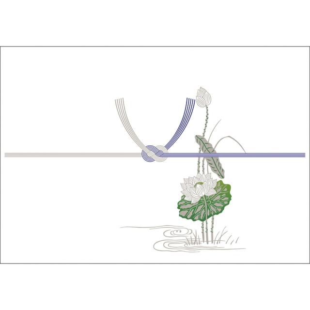 （まとめ買い）ササガワ のし紙 仏事用 中杉判 蓮柄 100枚入 3-422 〔×5〕 【北海道・沖縄・離島配送不可】