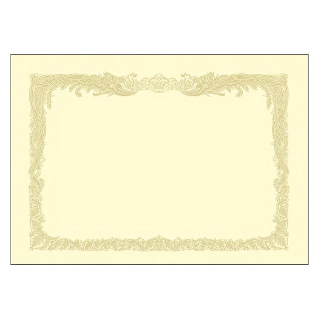 ササガワ プリンタ対応 厚口 賞状用紙 クリーム A3判 縦書用 100枚入 10-1387 【北海道・沖縄・離島配送不可】