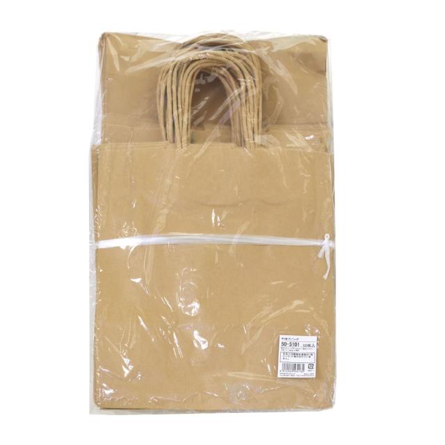 （まとめ買い）ササガワ 手提げ袋 未晒 幅260×マチ100×高さ310mm 50枚入 50-5101 〔×3〕 【北海道・沖縄・離島配送不可】_2