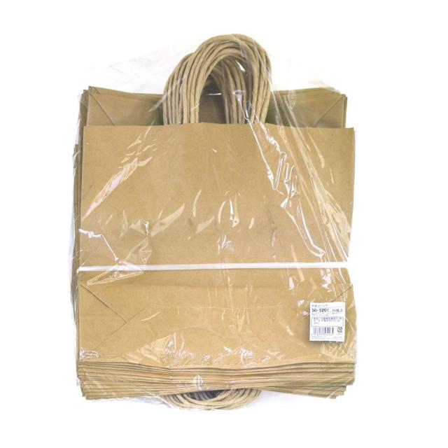 （まとめ買い）ササガワ 手提げ袋 未晒 幅320×マチ110×高さ320mm 50枚入 50-5201 〔×3〕 【北海道・沖縄・離島配送不可】_2