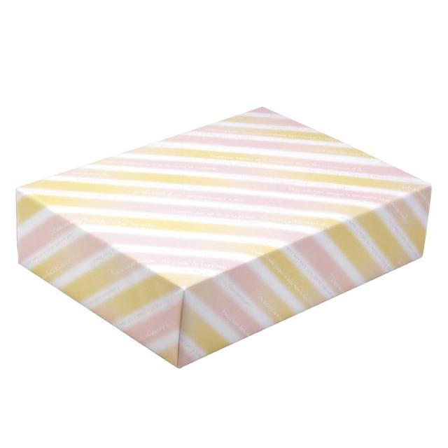 （まとめ買い）ササガワ 包装紙 ストライプ柄 ホライズン ピンク 半才判 50枚入 49-1137 〔×3〕 【北海道・沖縄・離島配送不可】_3