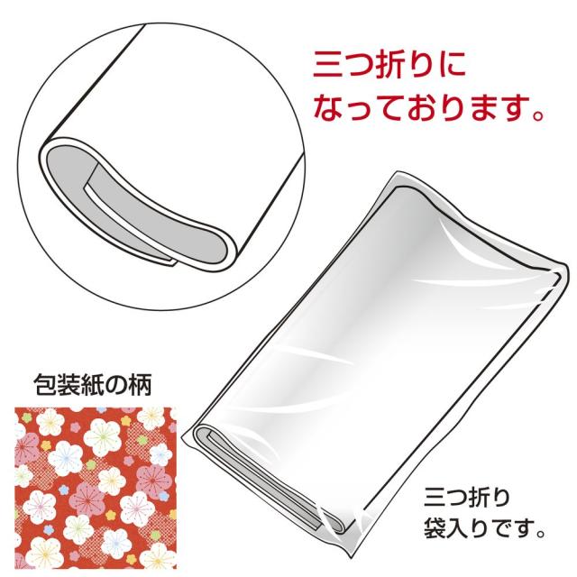（まとめ買い）ササガワ 包装紙 和風柄 祝い梅 半才判 50枚入 49-1722 〔×3〕 【北海道・沖縄・離島配送不可】_2