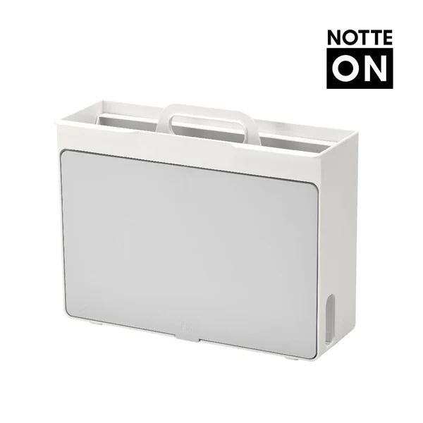 （まとめ買い）キングジム ノートPCスタンド収納ボックス ポータブルワークベース ノッテオン 白 WB10-W 〔×3〕 【北海道・沖縄・離島配送不可】