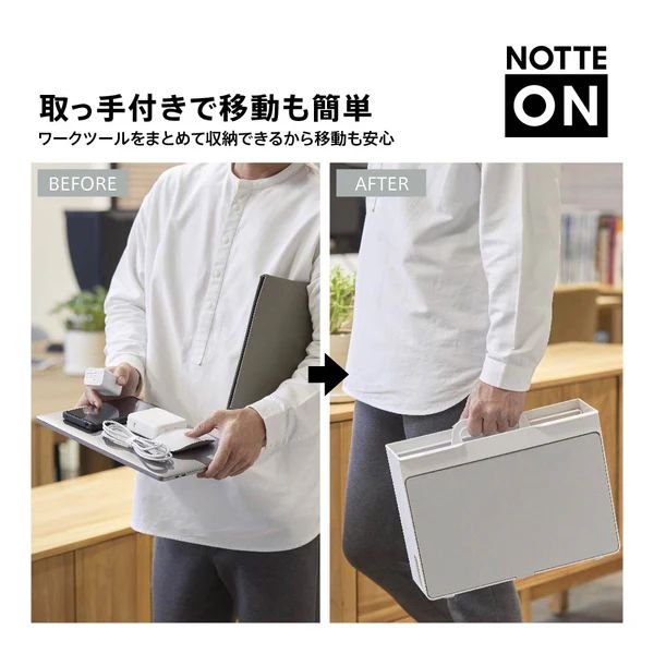 （まとめ買い）キングジム ノートPCスタンド収納ボックス ポータブルワークベース ノッテオン 白 WB10-W 〔×3〕 【北海道・沖縄・離島配送不可】