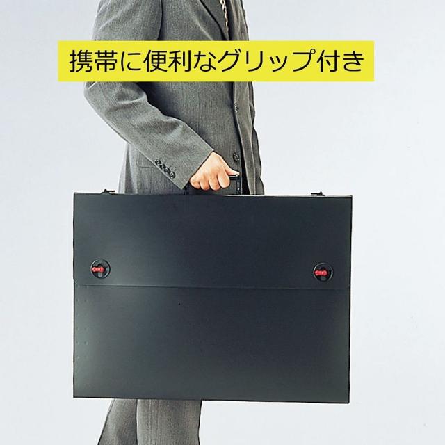 （まとめ買い）キングジム デザイナーズケース A2 2つ折 黒 3247クロ 〔3冊セット〕 【北海道・沖縄・離島配送不可】_1