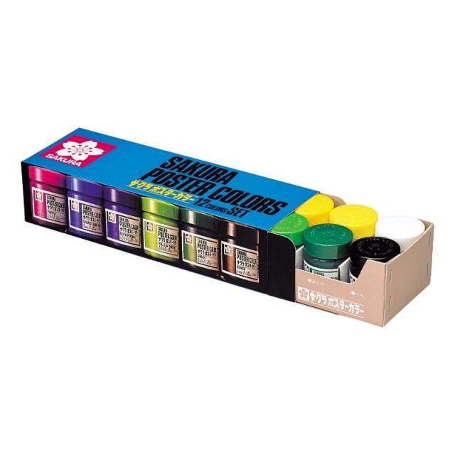 （まとめ買い）サクラクレパス 絵具 ポスターカラー 30ml 12色セット PW12セツト 〔×3〕 【北海道・沖縄・離島配送不可】