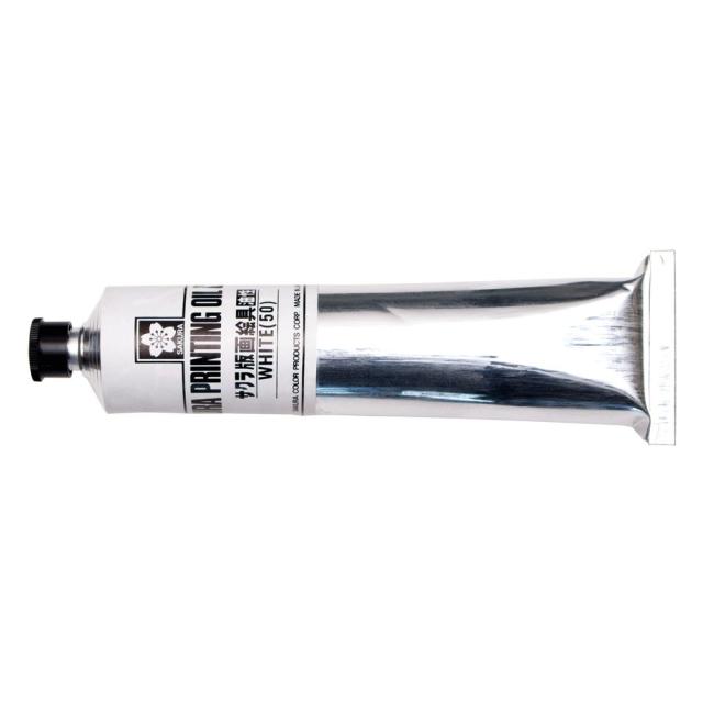 （まとめ買い）サクラクレパス 版画絵具 油性 100ml 白 OH100ML#50 〔5個セット〕 【北海道・沖縄・離島配送不可】の通販は 6,029円