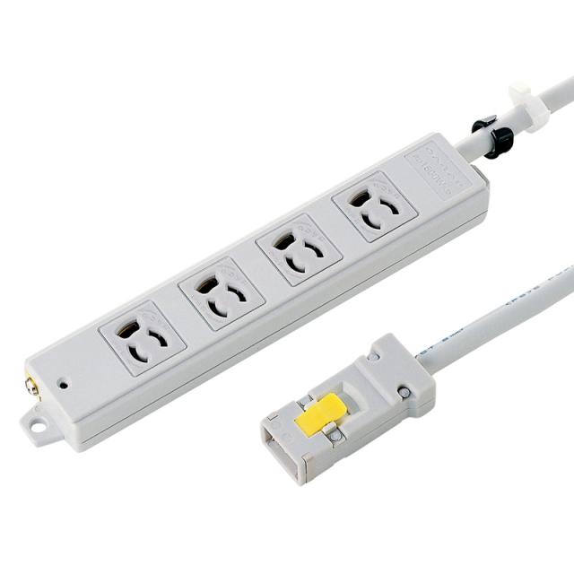 （まとめ買い）サンワサプライ 工事物件タップ 3P 4個口 1m TAP-KH4-1 〔×3〕 【北海道・沖縄・離島配送不可】