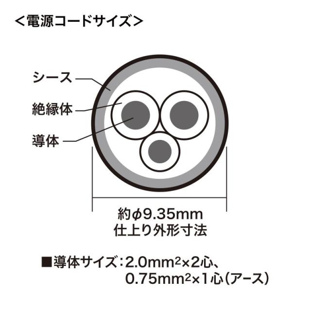 サンワサプライ 工事物件タップ 3P 6個口 5m TAP-KH6-5 【北海道・沖縄・離島配送不可】_7