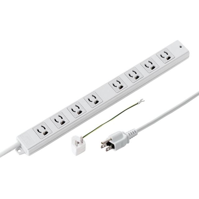 サンワサプライ 抜け止めタップ 3P 8個口 2m TAP-MG3811N 【北海道・沖縄・離島配送不可】