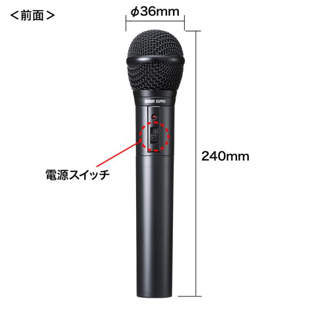 サンワサプライ ワイヤレスマイク MM-SPAMP4/7用 MM-SPHMW4 【北海道・沖縄・離島配送不可】