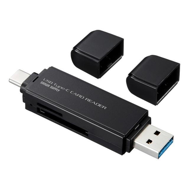 （まとめ買い）サンワサプライ USB Type-Cコンパクトカードリーダー ADR-3TCMS6BK 〔×3〕 【北海道・沖縄・離島配送不可】 9,029円