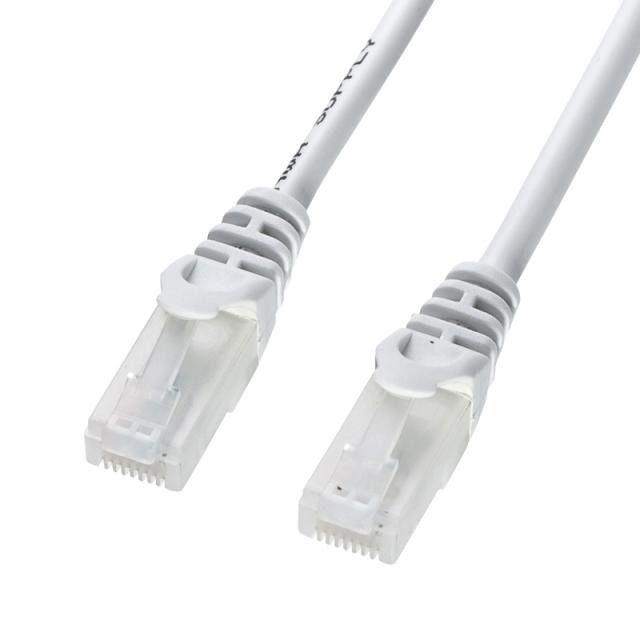（まとめ買い）サンワサプライ ツメ折れ防止CAT5eLANケーブル 20m ホワイト LA-Y5TS-20 〔×3〕 【北海道・沖縄・離島配送不可】