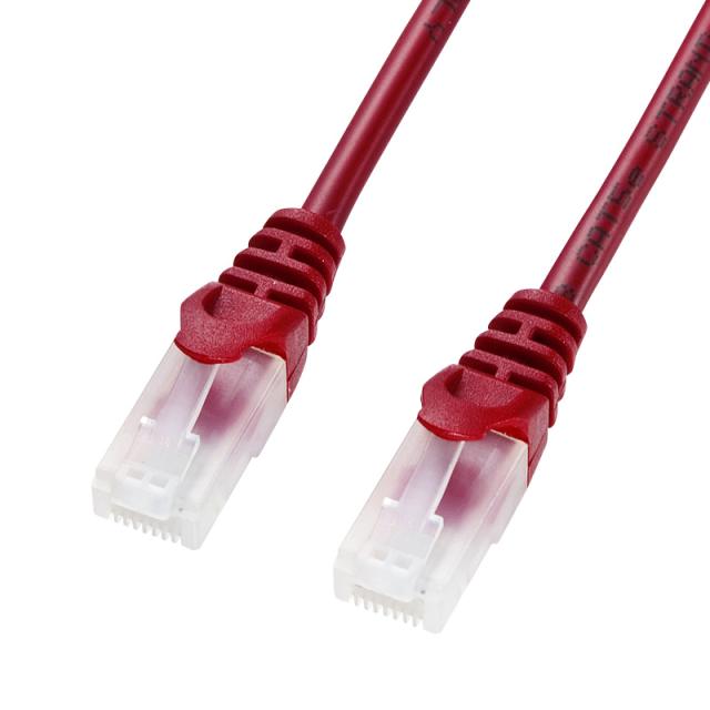 （まとめ買い）サンワサプライ ツメ折れ防止CAT5eLANケーブル 20m レッド LA-Y5TS-20R 〔×3〕 【北海道・沖縄・離島配送不可】
