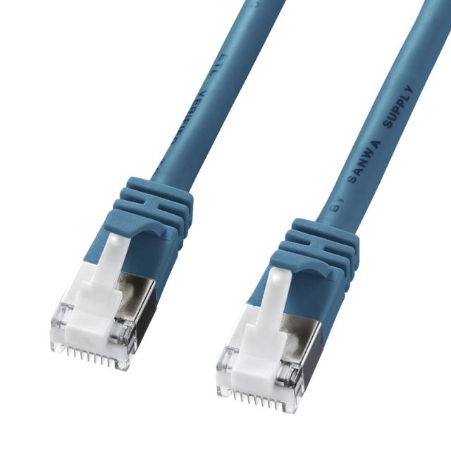 （まとめ買い）サンワサプライ ツメ折れ防止カテゴリ5eSTP LANケーブル 10m ブルー KB-STPTS-10BL 〔×3〕 【北海道・沖縄・離島配送不可】