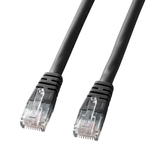 （まとめ買い）サンワサプライ エンハンスドカテゴリ5単線LANケーブル 10m ブラック KB-T5T-10BKN 〔×3〕 【北海道・沖縄・離島配送不可】