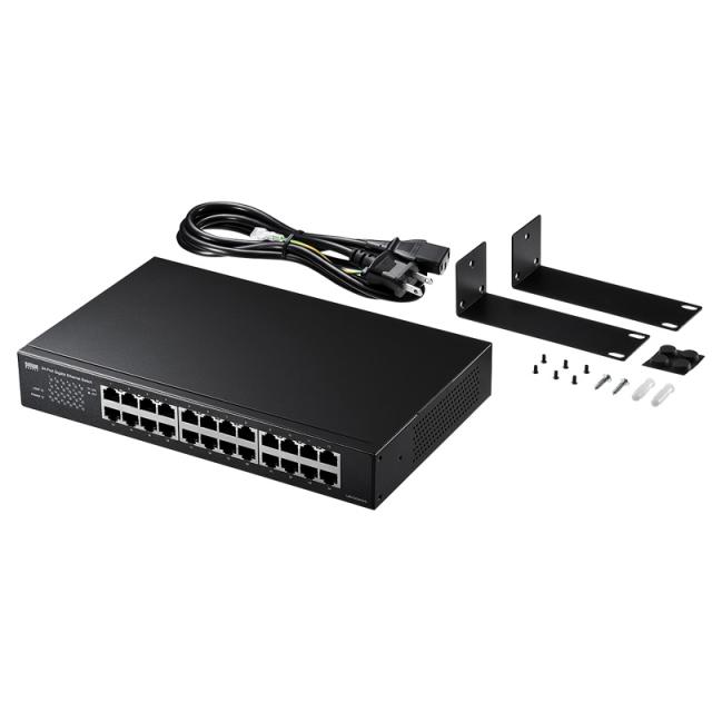 サンワサプライ Giga対応スイッチングハブ 24ポート ループ検知機能付き LAN-GIGAH24L 【北海道・沖縄・離島配送不可】