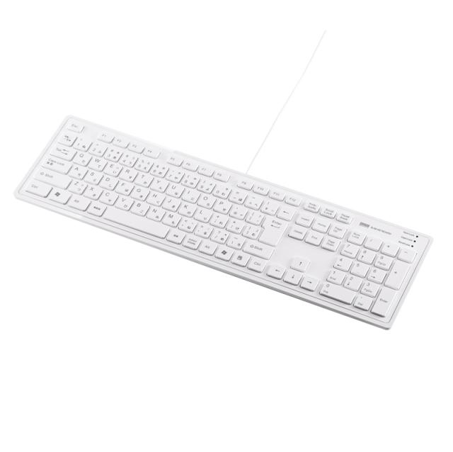 （まとめ買い）サンワサプライ スリムキーボード ホワイト SKB-SL16W 〔×3〕 【北海道・沖縄・離島配送不可】
