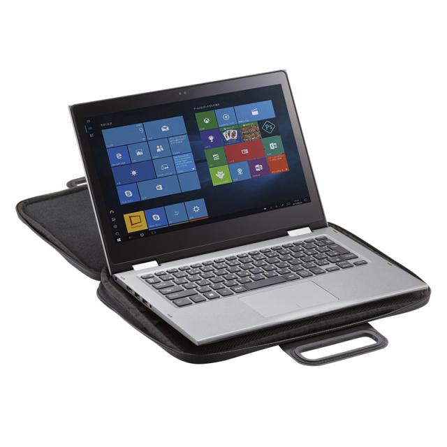 （まとめ買い）サンワサプライ 衝撃吸収インナーケース 13.3インチワイド ブラック IN-H13BKN 〔×3〕 【北海道・沖縄・離島配送不可】