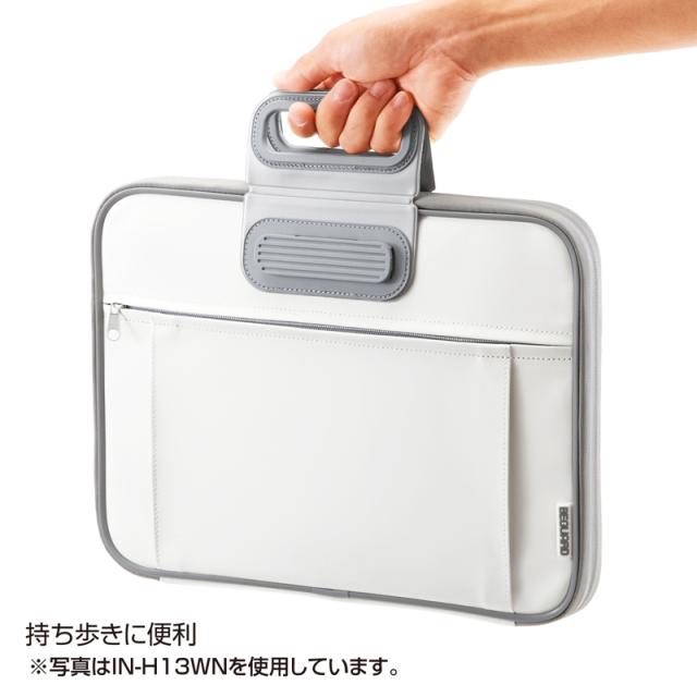 （まとめ買い）サンワサプライ 衝撃吸収インナーケース 13.3インチワイド ブラック IN-H13BKN 〔×3〕 【北海道・沖縄・離島配送不可】