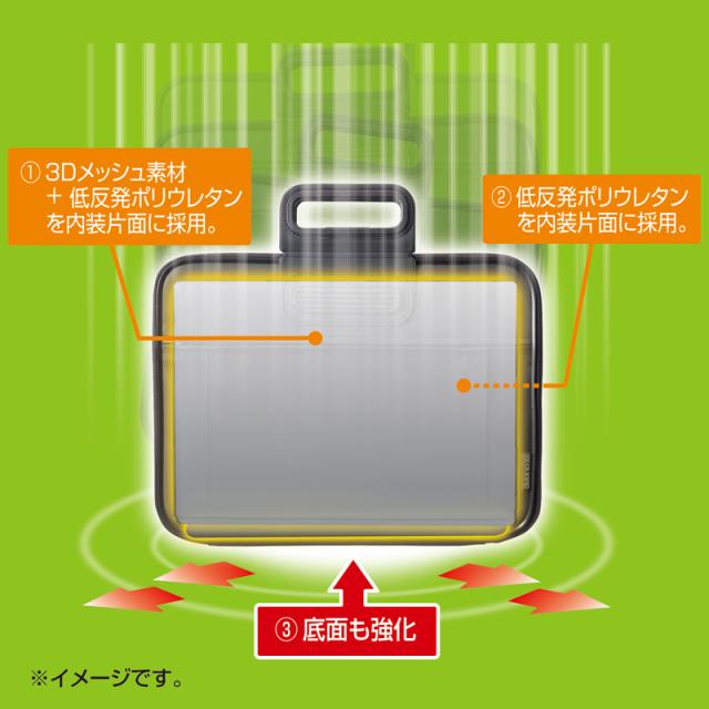 （まとめ買い）サンワサプライ 衝撃吸収インナーケース 13.3インチワイド ブラック IN-H13BKN 〔×3〕 【北海道・沖縄・離島配送不可】