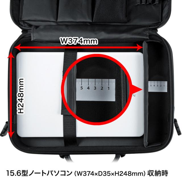 サンワサプライ セミハードPCケース 17.3型ワイド ダブルタイプ ブラック BAG-716BK2 【北海道・沖縄・離島配送不可】