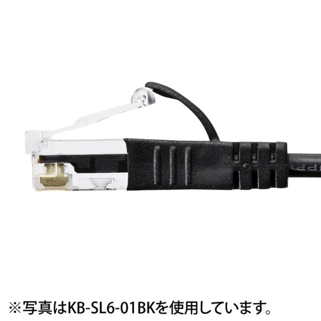 （まとめ買い）サンワサプライ カテゴリ6準拠極細LANケーブル 10m ライトグレー KB-SL6-10 〔×3〕 【北海道・沖縄・離島配送不可】_3