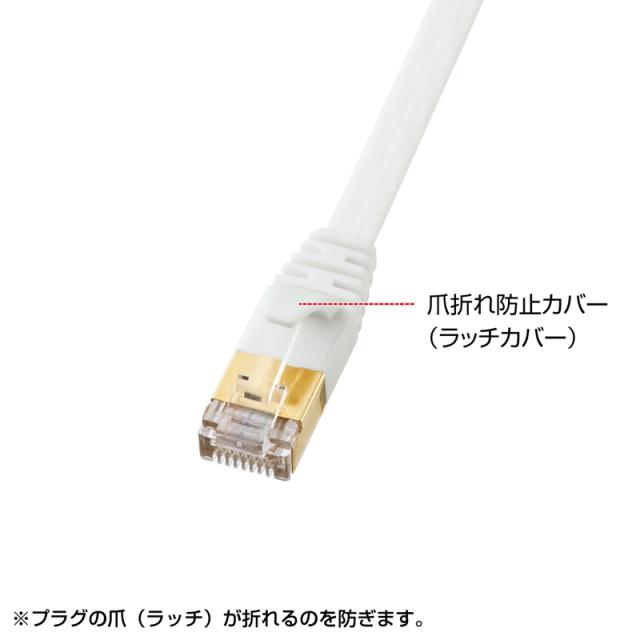 （まとめ買い）サンワサプライ CAT7ウルトラフラットLANケーブル 7m ホワイト KB-FLU7-07W 〔×3〕 【北海道・沖縄・離島配送不可】_6