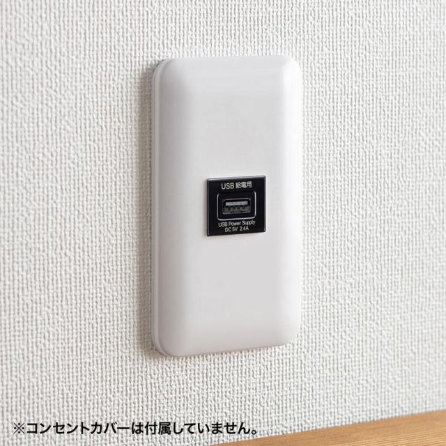 （まとめ買い）サンワサプライ 埋込USB給電用コンセント 1ポート用 TAP-KJUSB1BK 〔×3〕 【北海道・沖縄・離島配送不可】_6