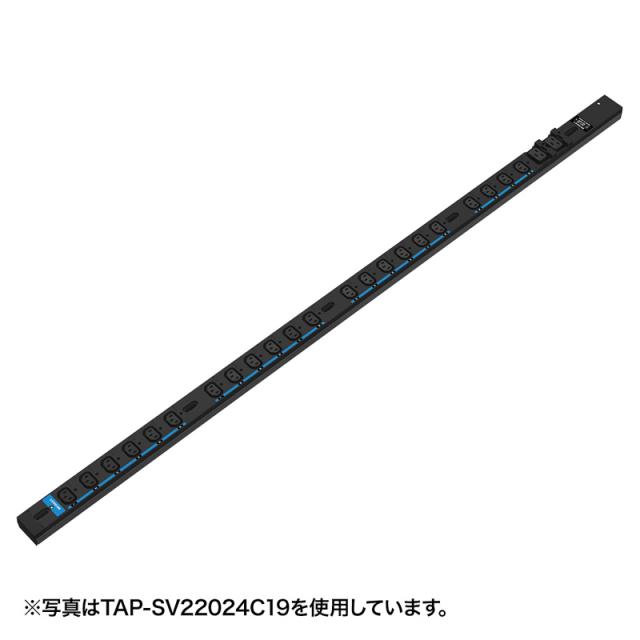 サンワサプライ 19インチサーバーラック用コンセント スリムサイズ 200V 20A IEC C19×2個口+IEC C13×10個口 3m TAP-SV22012C19 【北海道・沖縄・離島配送不可】_2