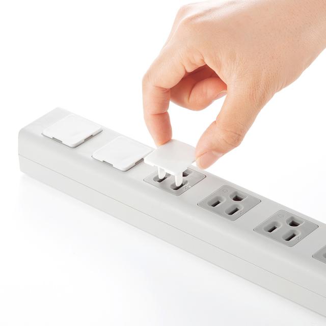 （まとめ買い）サンワサプライ コンセント安全キャップ 3P用 50個入 ホワイト TAP-CAP3P50 〔×3〕 【北海道・沖縄・離島配送不可】_2
