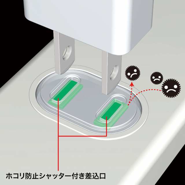 (まとめ買い)サンワサプライ 火災予防安全タップ 2P 6個口 10m ホワイト TAP-TSH610SWN 〔×3〕 (まとめ買い)サンワサプライ 火災予防安全タップ 2P 6個口 10m ホワイト TAP-TSH610SWN 〔×3〕