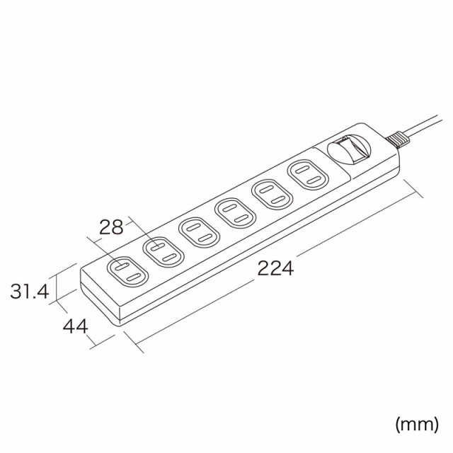 (まとめ買い)サンワサプライ 火災予防安全タップ 2P 6個口 10m ホワイト TAP-TSH610SWN 〔×3〕 (まとめ買い)サンワサプライ 火災予防安全タップ 2P 6個口 10m ホワイト TAP-TSH610SWN 〔×3〕