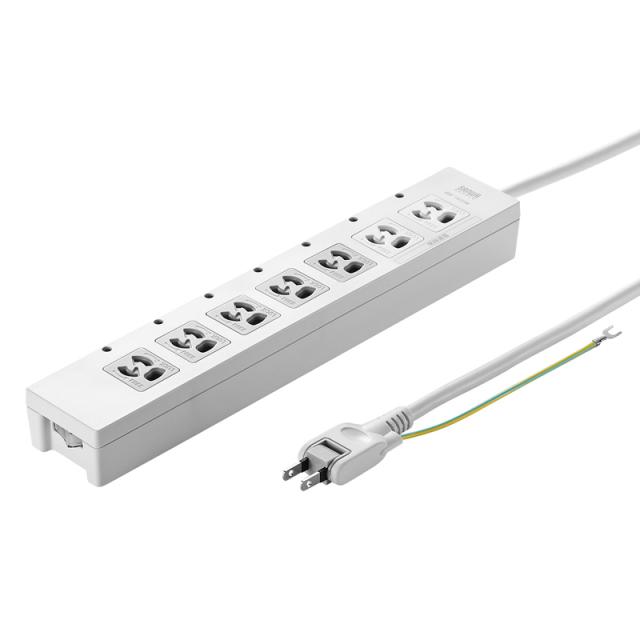 （まとめ買い）サンワサプライ 電源タップ 3P 7個口 5m TAP-F37-5CLK 〔×3〕 【北海道・沖縄・離島配送不可】