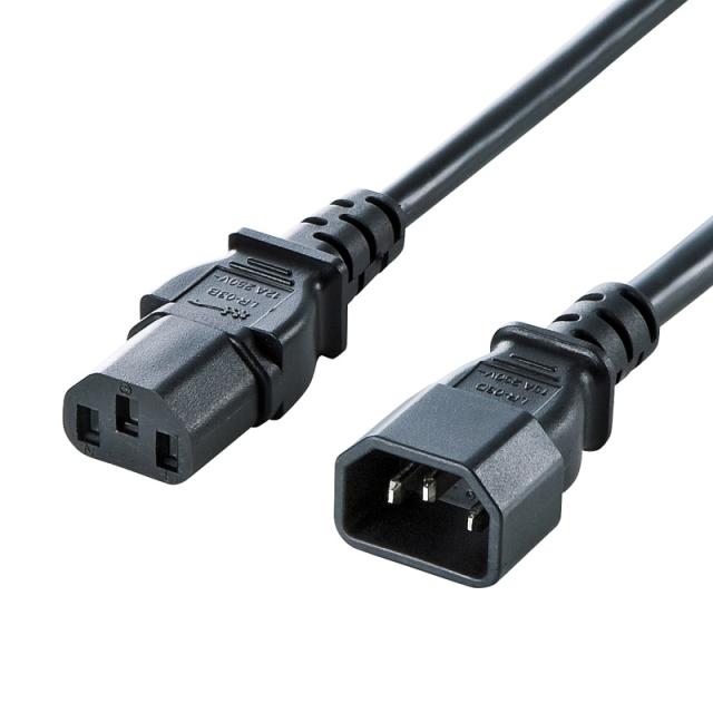 （まとめ買い）サンワサプライ 電源コード 12A 250V 1.8m APW12-C14C13250-18 〔×3〕 【北海道・沖縄・離島配送不可】
